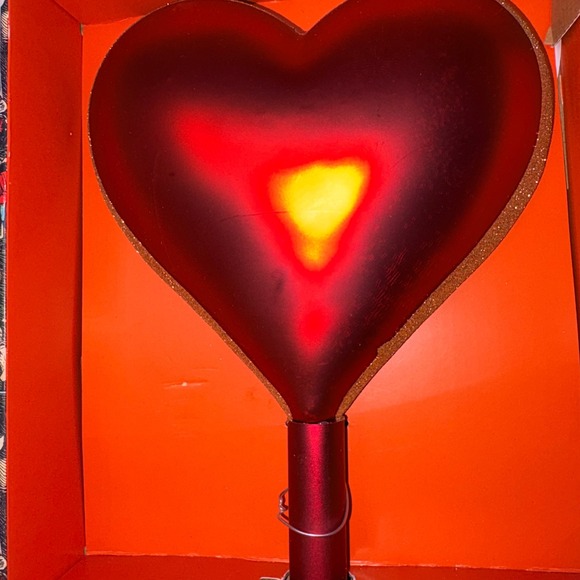 John Derian for Target Heart Tree Topper Red Gold Metal Glass 10 Inch Holiday - Picture 4 of 9